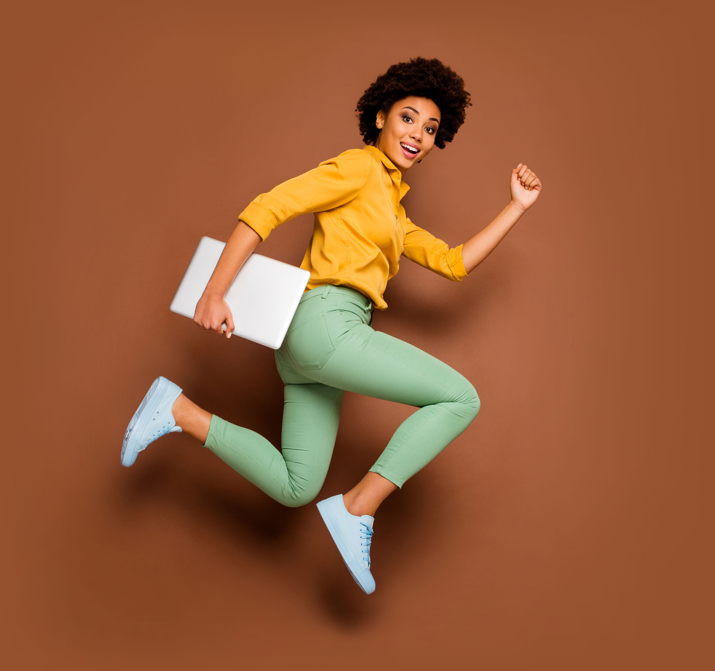 Woman jumping